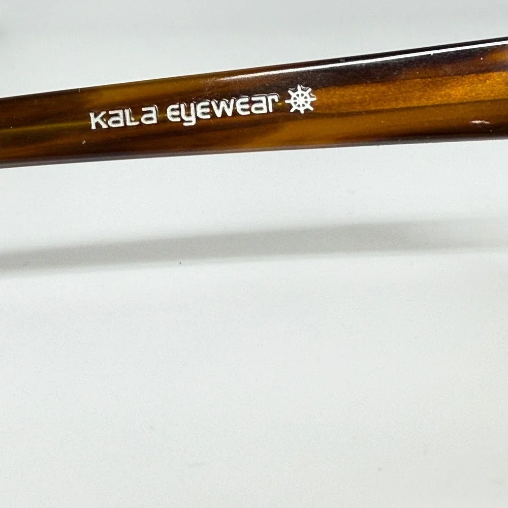 Kala Eyewear Cat Eye Glasses Handmade‎ USA Brown Yellow Ombre 21126